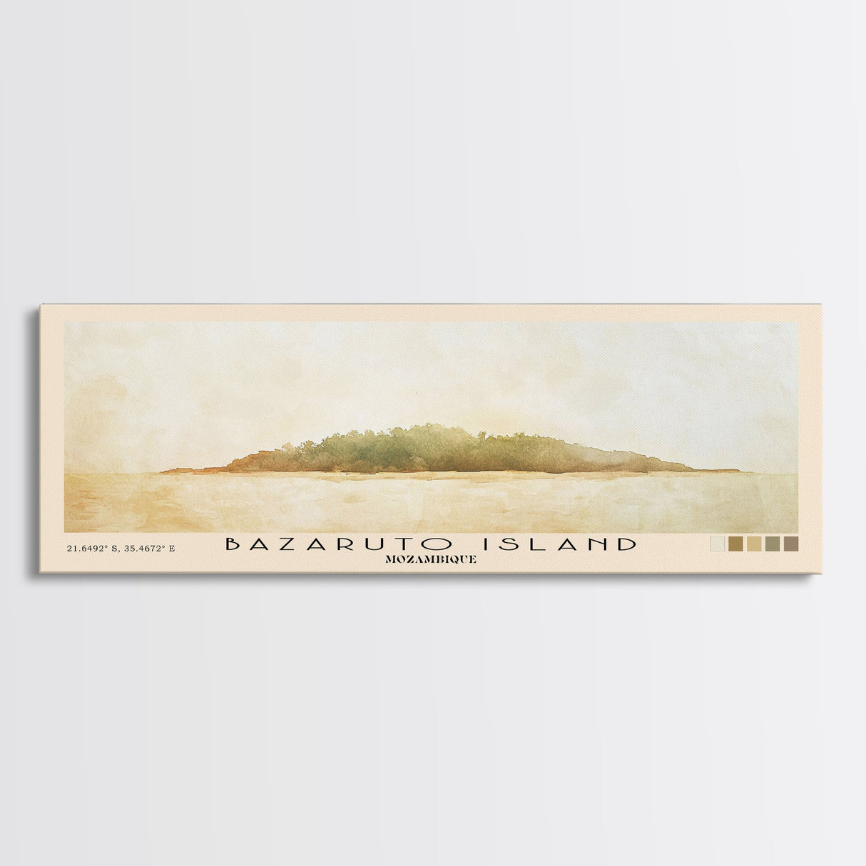 Bazaruto Island, Mozambique Watercolor Beach Print, Vacation Gift, Mozambique Wall Art, Beach Painting, Beach Decor, Beach Painting