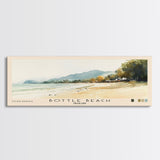 Bottle Beach, Thailand Watercolor Beach Print, Vacation Gift, Thailand Wall Art, Framed Canvas Print, Framed Beach Painting