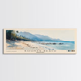 Bounty Beach, Philippines Watercolor Beach Print, Vacation Gift, Philippines Wall Art, Framed Canvas Print, Framed Beach Painting