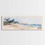 Dover Beach, Barbados Watercolor Beach Print, Vacation Gift, Barbados Wall Art, Framed Canvas Print, Framed Beach Painting