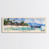 Koh Lipe, Thailand Watercolor Beach Print, Vacation Gift, Thailand Wall Art, Framed Canvas Print, Framed Beach Painting