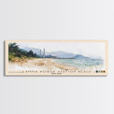 Lamma Power Station Beach, Hong Kong Watercolor Beach Print, Vacation Gift, Hong Kong Wall Art, Framed Canvas Print, Framed Beach Painting