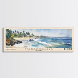 Marakolliya, Sri Lanka Watercolor Beach Print, Vacation Gift, Sri Lanka Wall Art, Framed Canvas Print, Framed Beach Painting