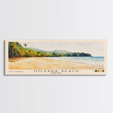 Nosara Beach, Costa Rica Watercolor Print, Vacation Gift, Costa Rica Wall Art, Beach Painting, Beach Decor, Large Wall Art, Wood Frame Art