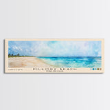 Pillory Beach, Turks and Caicos Watercolor Beach Print, Vacation Gift, Turks and Caicos Wall Art, Framed Canvas Print, Framed Beach Painting