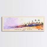 Praia de Pipa, Brazil Watercolor Beach Print, Vacation Gift, Brazil Wall Art, Framed Canvas Print, Framed Beach Painting