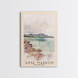 Anse Marron, Seychelles Watercolor Print, Vacation Gift, Seychelles Wall Art, Beach Painting, Beach Decor, Large Wall Art, Wood Frame Art