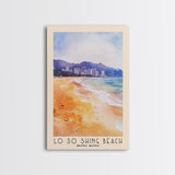 Lo So Shing Beach, Hong Kong Watercolor Beach Print, Vacation Gift, Hong Kong Wall Art, Framed Canvas Print, Framed Beach Painting