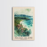 Palaui Island, Philippines Watercolor Print, Vacation Gift, Philippines Wall Art, Beach Painting, Beach Decor, Large Wall Art, Wood Frame Art