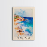 Playa Azul, Cuba Watercolor Beach Print, Vacation Gift, Cuba Wall Art, Beach Painting, Beach Decor, Beach Painting