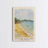 Smith Bay Beach Park, US Virgin islands Watercolor Beach Print, Vacation Gift, US Virgin islands Wall Art, Beach Painting, Beach Decor, Beach Painting