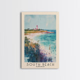 South Beach, Bahamas Watercolor Beach Print, Vacation Gift, Bahamas Wall Art, Beach Painting, Beach Decor, Beach Painting