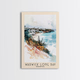 Warwick Long Bay, Bermuda Watercolor Beach Print, Vacation Gift, Bermuda Wall Art, Beach Painting, Beach Decor, Beach Painting