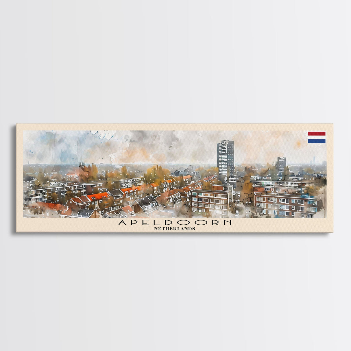 Apeldoorn Netherlands Travel Print Wall Art, Panoramic City Art, Travel Art, Wall Decor, Vacation Gift, Framed Canvas Print Or Metal Art