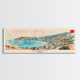 Denizli Turkey Wall Art, Panoramic Travel Poster, Panoramic Framed Canvas Print, City Wall Art, Wall Hanging Home Decor, Travel Art