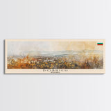 Dobrich Bulgaria Travel Art, City Art, Framed Canvas Print or Metal Wall Art, Europe Travel Poster, Panoramic Wall Art, Extra Wide Wall Art