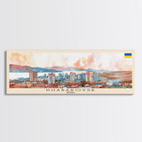 Khabarovsk Russia Travel Art, City Art, Framed Canvas Print or Metal Wall Art, Europe Travel Poster, Panoramic Wall Art, Extra Wide Wall Art