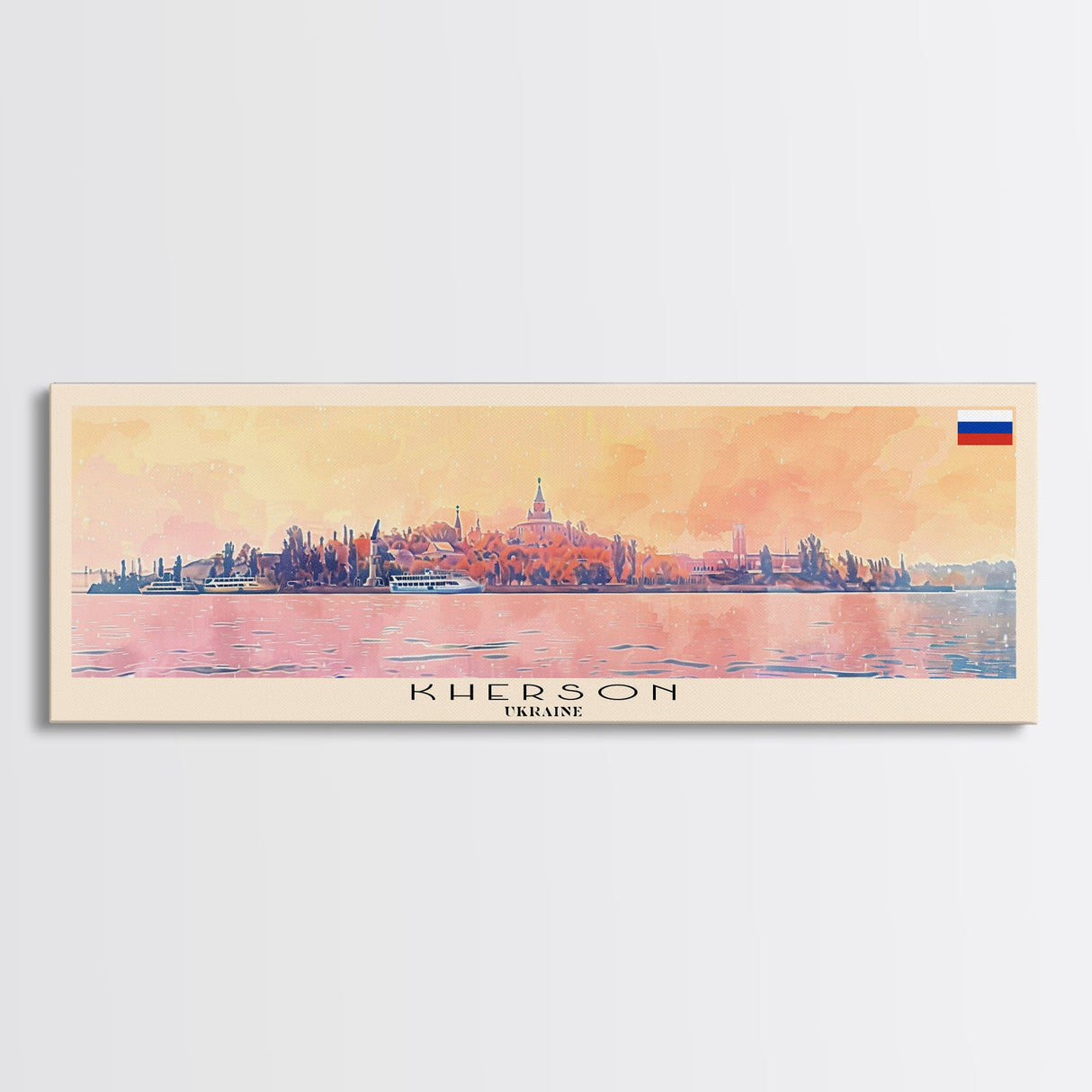 Kherson Ukraine Wall Art, Panoramic Travel Poster, Panoramic Framed Canvas Print, City Wall Art, Wall Hanging Home Decor, Travel Art