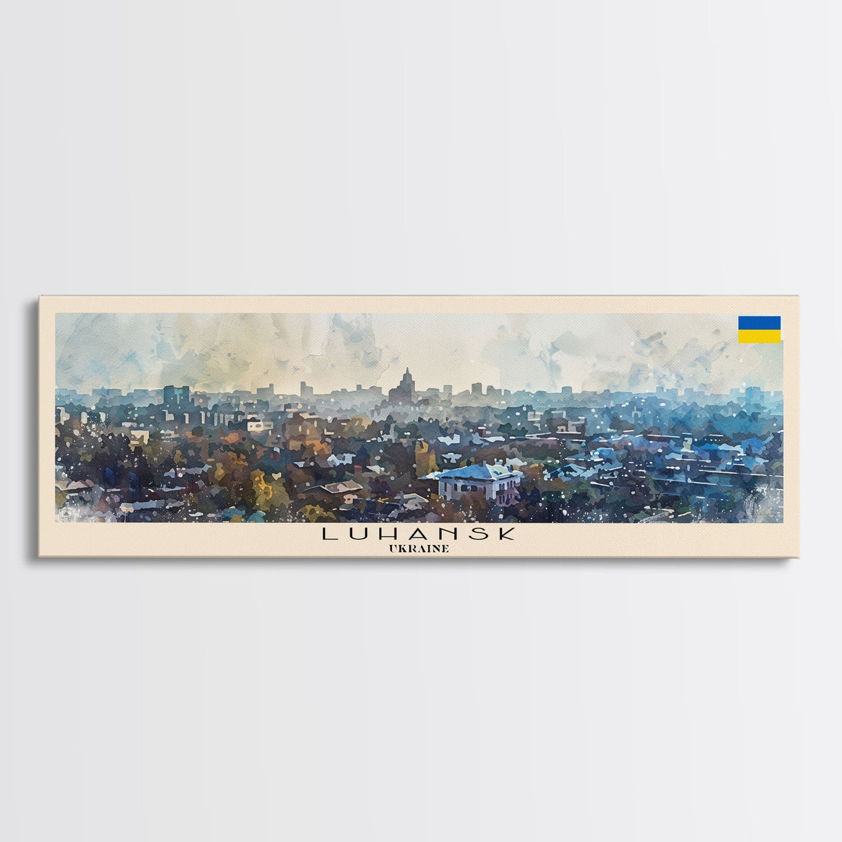 Luhansk Ukraine Wall Art, Panoramic Travel Poster, Panoramic Framed Canvas Print, City Wall Art, Wall Hanging Home Decor, Travel Art