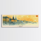 Lund Sweden Travel Print Wall Art, Panoramic City Art, Travel Art, Wall Decor, Vacation Gift, Framed Canvas Print Or Metal Art