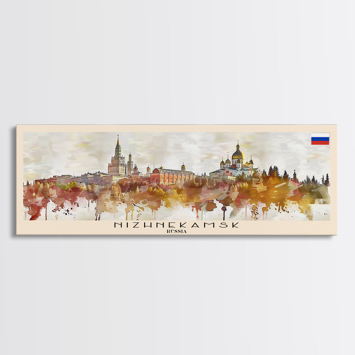 Nizhnekamsk Russia Travel Print Wall Art, Panoramic City Art, Travel Art, Wall Decor, Vacation Gift, Framed Canvas Print Or Metal Art