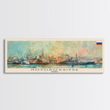 Novorossiysk Russia Wall Art, Panoramic Travel Poster, Panoramic Framed Canvas Print, City Wall Art, Wall Hanging Home Decor, Travel Art