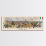 Padua Italy Wall Art, Panoramic Travel Poster, Panoramic Framed Canvas Print, City Wall Art, Wall Hanging Home Decor, Travel Art