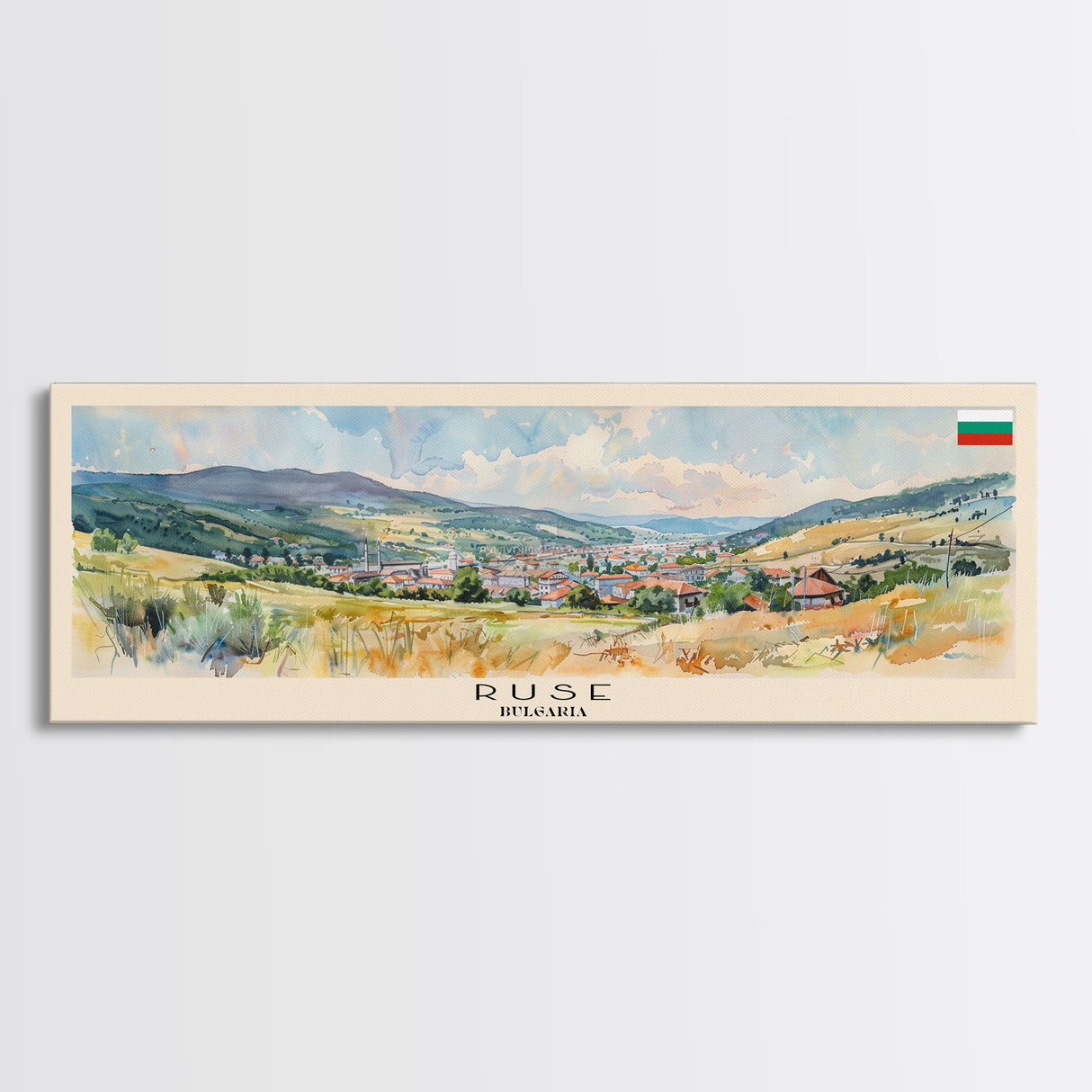 Ruse Bulgaria Travel Print Wall Art, Panoramic City Art, Travel Art, Wall Decor, Vacation Gift, Framed Canvas Print Or Metal Art