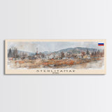 Sterlitamak Russia Travel Print Wall Art, Panoramic City Art, Travel Art, Wall Decor, Vacation Gift, Framed Canvas Print Or Metal Art