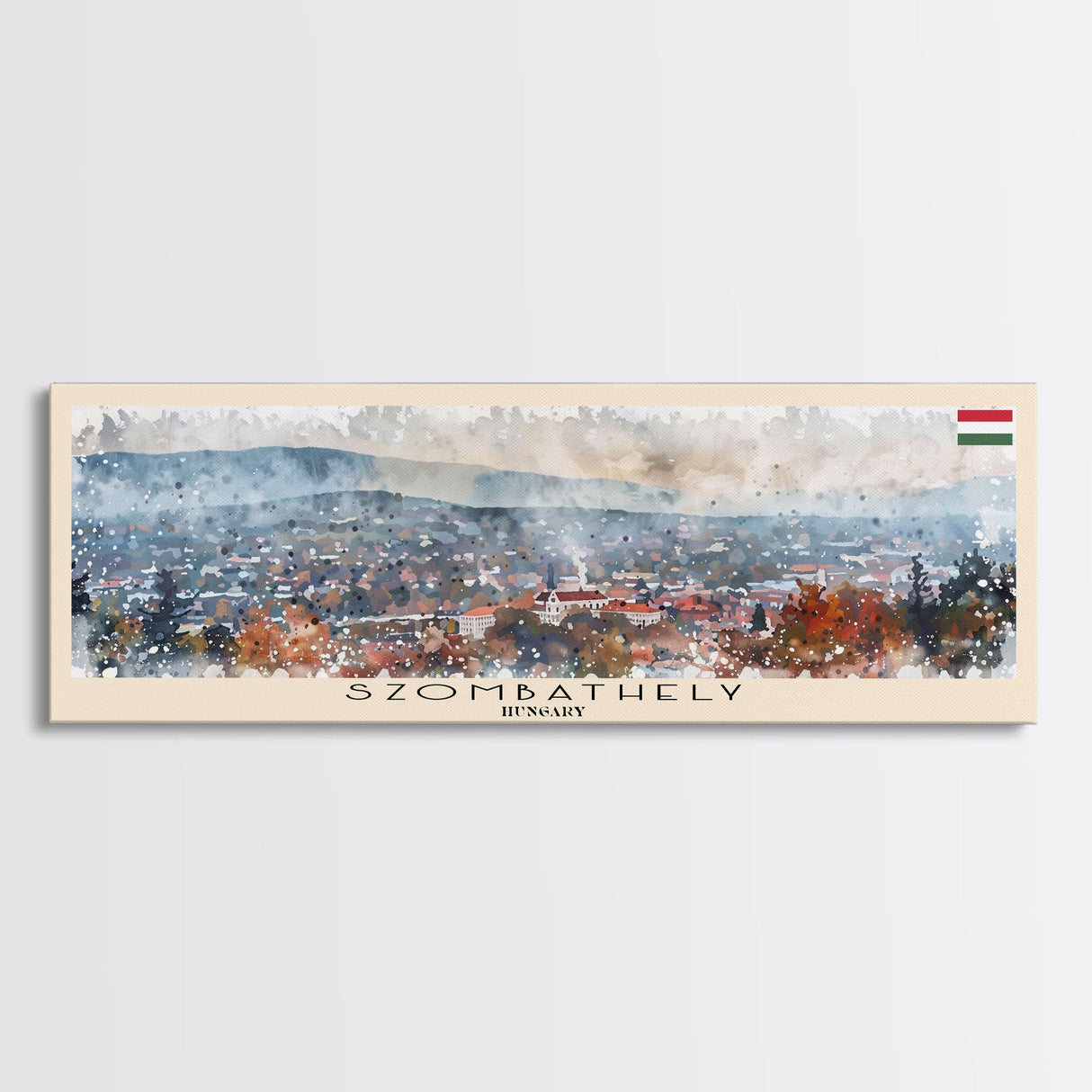 Szombathely Hungary Travel Print Wall Art, Panoramic City Art, Travel Art, Wall Decor, Vacation Gift, Framed Canvas Print Or Metal Art