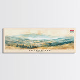 Tatabanya Hungary Travel Print Wall Art, Panoramic City Art, Travel Art, Wall Decor, Vacation Gift, Framed Canvas Print Or Metal Art