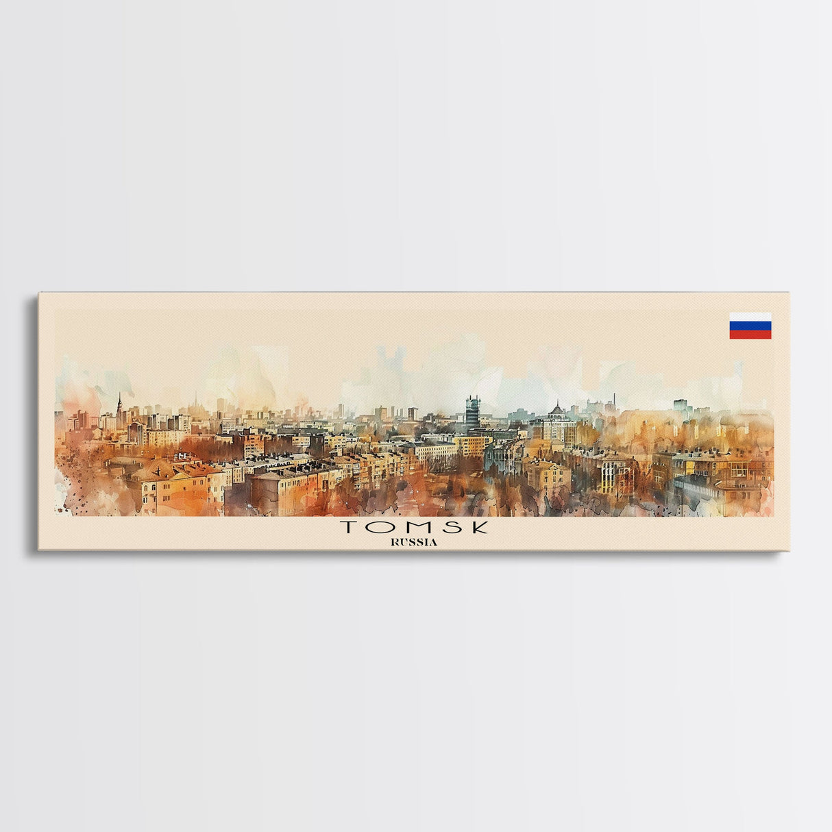 Tomsk Russia Wall Art, Panoramic Travel Poster, Panoramic Framed Canvas Print, City Wall Art, Wall Hanging Home Decor, Travel Art