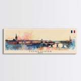 Toulouse Franc Wall Art, Panoramic Travel Poster, Panoramic Framed Canvas Print, City Wall Art, Wall Hanging Home Decor, Travel Art