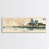 Venice Italy Travel Print Wall Art, Panoramic City Art, Travel Art, Wall Decor, Vacation Gift, Framed Canvas Print Or Metal Art