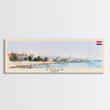 Zadar Croatia Travel Print Wall Art, Panoramic City Art, Travel Art, Wall Decor, Vacation Gift, Framed Canvas Print Or Metal Art