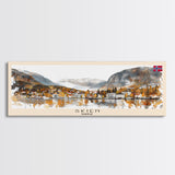 Skien Norway Travel Art, City Art, Framed Canvas Print or Metal Wall Art, Europe Travel Poster, Panoramic Wall Art, Extra Wide Wall Art