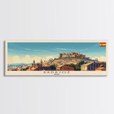 Badajoz Spain Wall Art, Panoramic Travel Poster, Panoramic Framed Canvas Print, City Wall Art, Wall Hanging Home Decor, Travel Art