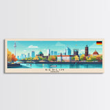 Berlin Germany Travel Print Wall Art, Panoramic City Art, Travel Art, Wall Decor, Vacation Gift, Framed Canvas Print Or Metal Art