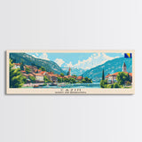 Cazin Bosnia Travel Art, City Art, Framed Canvas Print or Metal Wall Art, Europe Travel Poster, Panoramic Wall Art, Extra Wide Wall Art