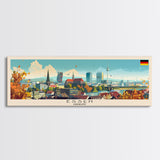 Essen Germany Travel Print Wall Art, Panoramic City Art, Travel Art, Wall Decor, Vacation Gift, Framed Canvas Print Or Metal Art