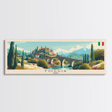 Foggia Italy Wall Art, Panoramic Travel Poster, Panoramic Framed Canvas Print, City Wall Art, Wall Hanging Home Decor, Travel Art