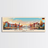 Gelsenkirchen Germany Panoramic Travel Poster, Framed Canvas Print or Metal Wall Art, Travel Art, Home Decor, Panoramic Painting, Midcentury Art