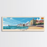 Gijón Spain Travel Print Wall Art, Panoramic City Art, Travel Art, Wall Decor, Vacation Gift, Framed Canvas Print Or Metal Art