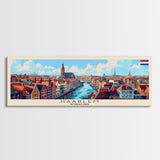 Haarlem Netherlands Travel Art, City Art, Framed Canvas Print or Metal Wall Art, Europe Travel Poster, Panoramic Wall Art, Extra Wide Wall Art