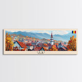 Lasi Romania Wall Art, Panoramic Travel Poster, Panoramic Framed Canvas Print, City Wall Art, Wall Hanging Home Decor, Travel Art