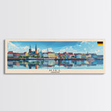 Kielce Poland Wall Art, Panoramic Travel Poster, Panoramic Framed Canvas Print, City Wall Art, Wall Hanging Home Decor, Travel Art