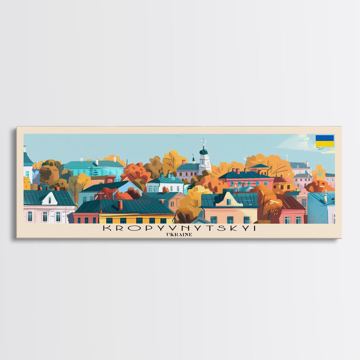 Kropyvnytskyi Ukraine Travel Print Wall Art, Panoramic City Art, Travel Art, Wall Decor, Vacation Gift, Framed Canvas Print Or Metal Art