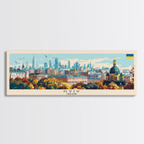 Kyiv Ukraine Wall Art, Panoramic Travel Poster, Panoramic Framed Canvas Print, City Wall Art, Wall Hanging Home Decor, Travel Art