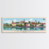 Lappeenranta Finland Wall Art, Panoramic Travel Poster, Panoramic Framed Canvas Print, City Wall Art, Wall Hanging Home Decor, Travel Art