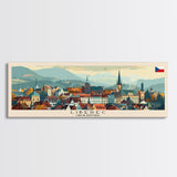 Liberec Czech Republic Travel Art, City Art, Framed Canvas Print or Metal Wall Art, Europe Travel Poster, Panoramic Wall Art, Extra Wide Wall Art